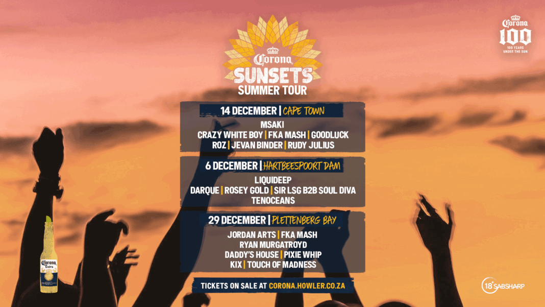 From Harties to Cape Town: Liquideep, Msaki & More Lead The Corona Sunsets Summer Tour Lineup For An Unforgettable Season Of Sunsets
