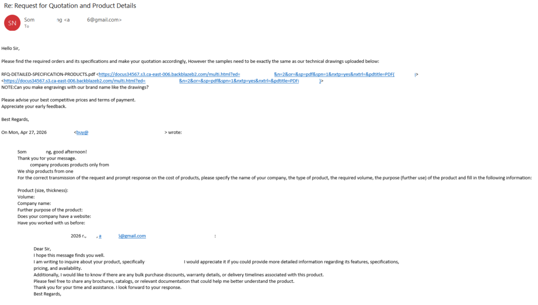 Kaspersky has detected a multi-stage phishing attack targeting manufacturing facilities in Europe, Asia and the Middle East